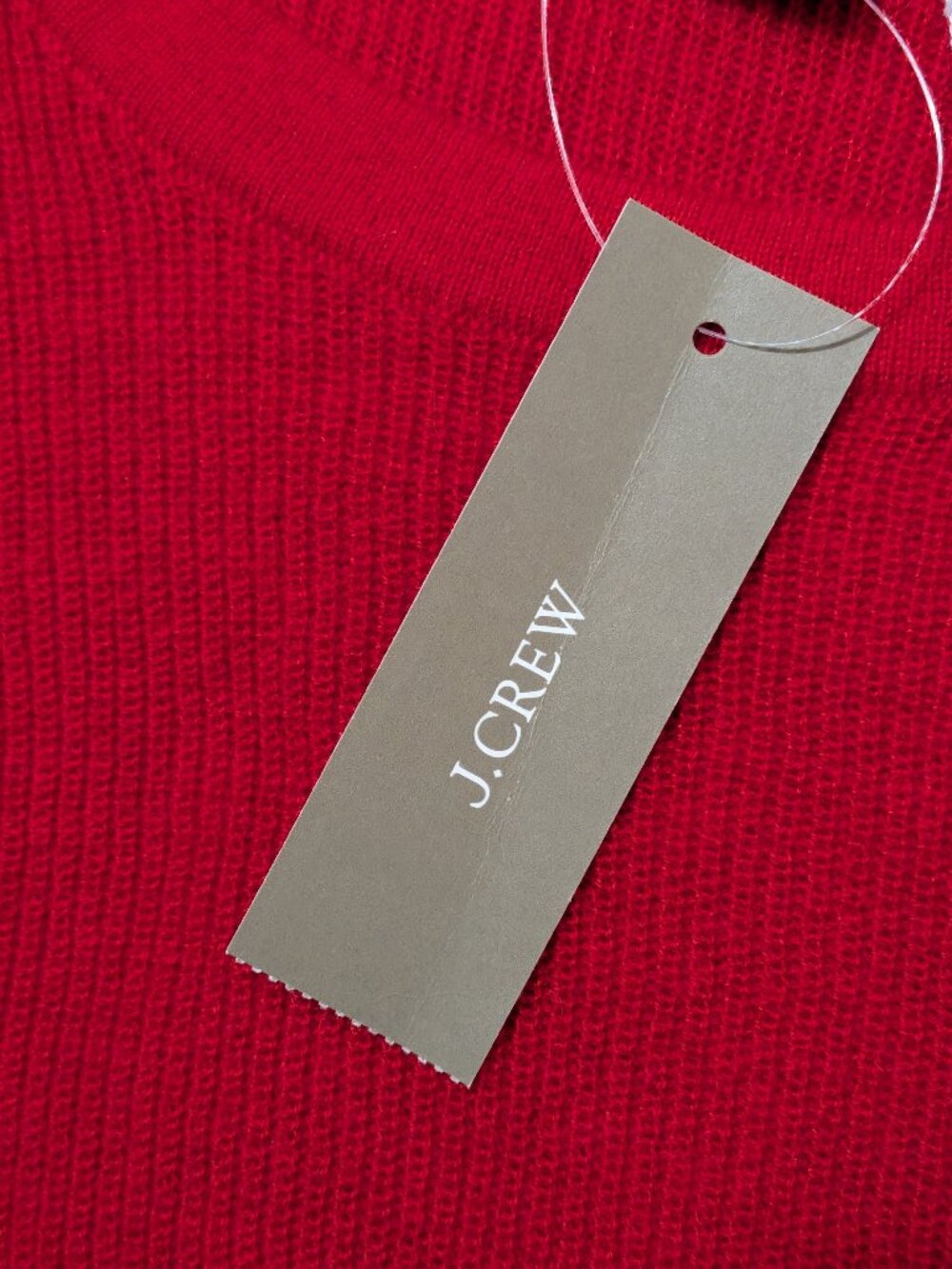 NWT J. CREW 100% Cashmere Short Sleeve Sweater Red Womens size L - Picture 11 of 14
